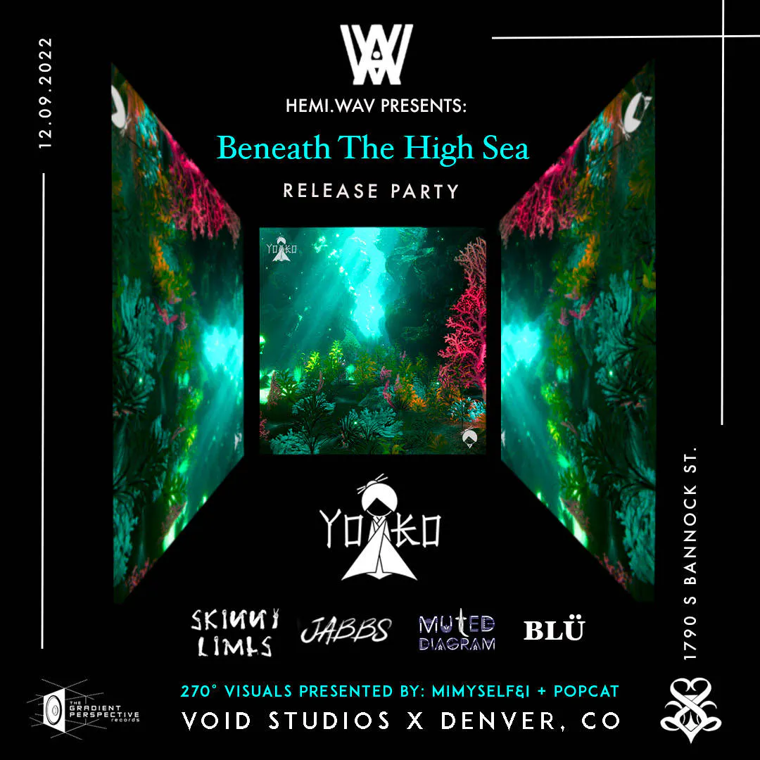 Yoko’s ‘Beneath The High Sea’ Release Party (Cancelled) event banner