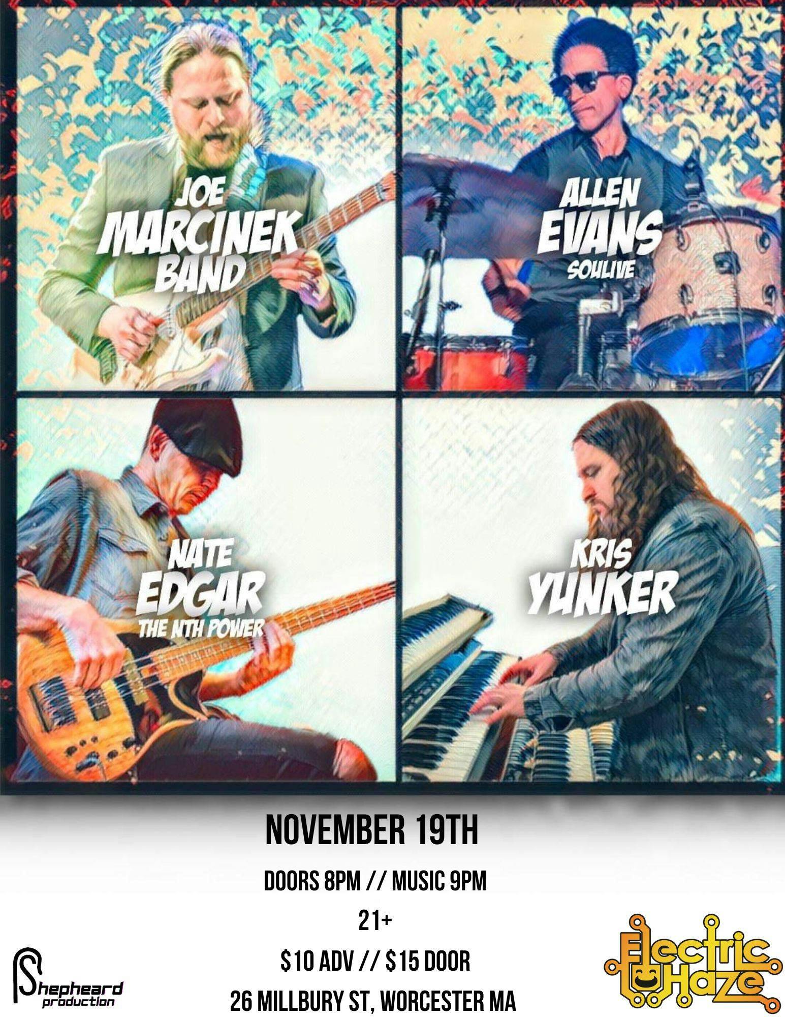 Joe Marcink Band Ft Allen Evans (soulive), Nate Edgar (The Nth Power) & Kris  Yunker | The Ticketing Co.