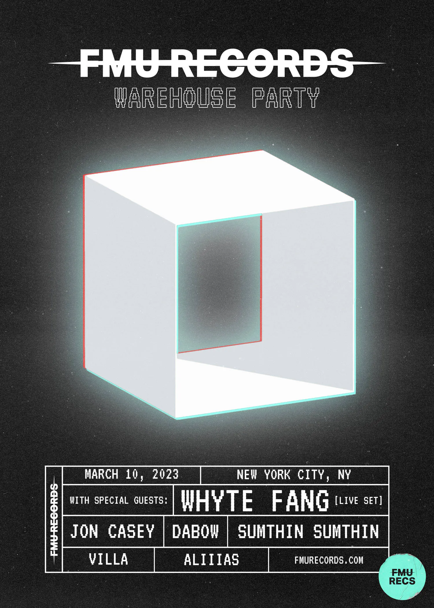FMU Records' Whyte Fang  event banner
