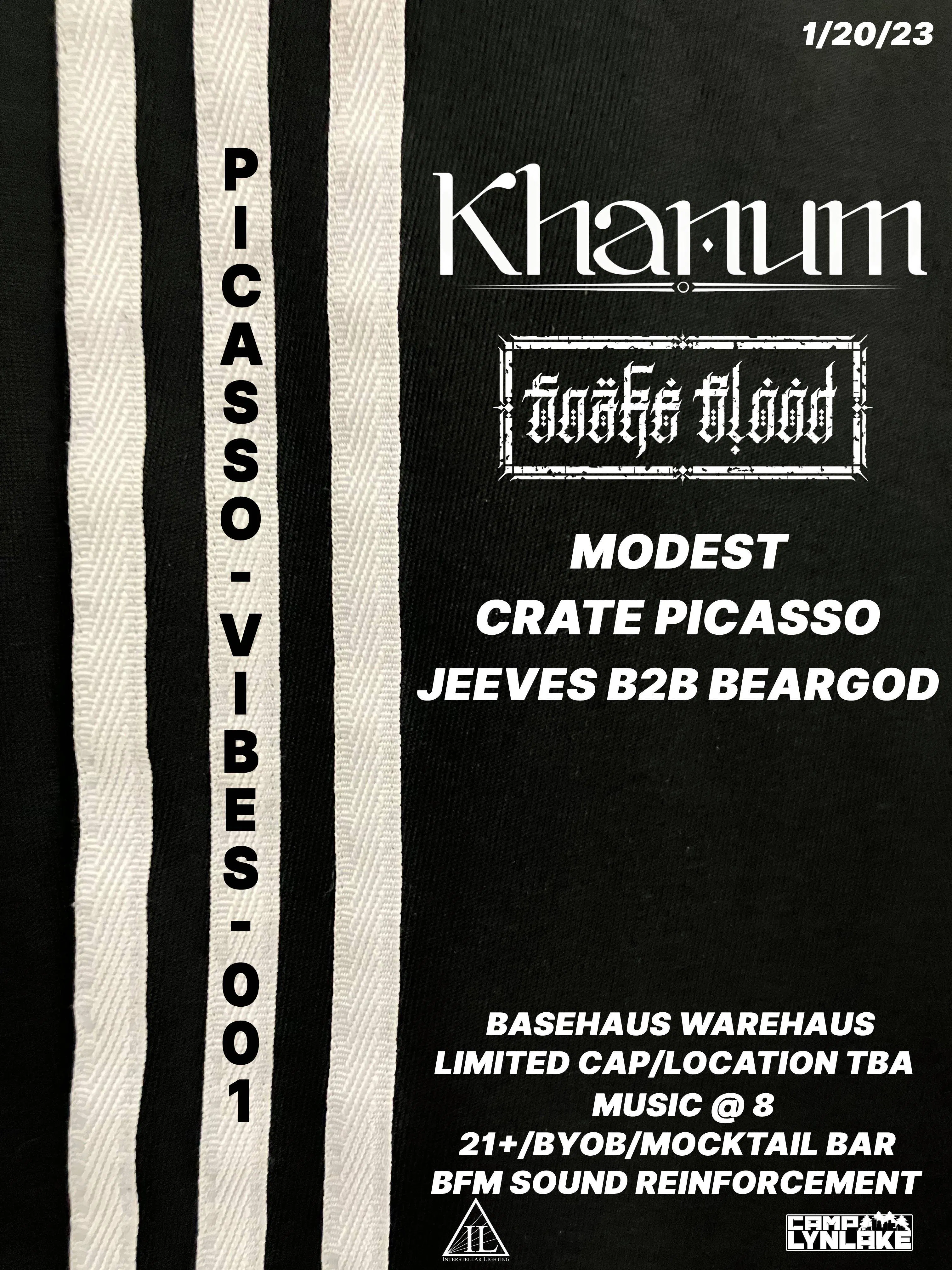 Picasso Vibes 001: Khanum (UK) & Snake Blood event banner