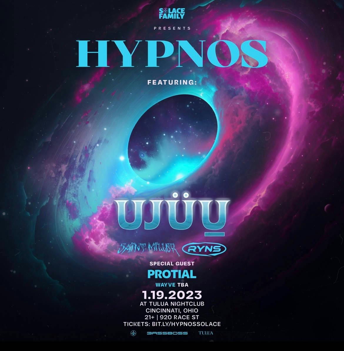 Solace Family Presents: HYPNOS w/ Ujuu event banner