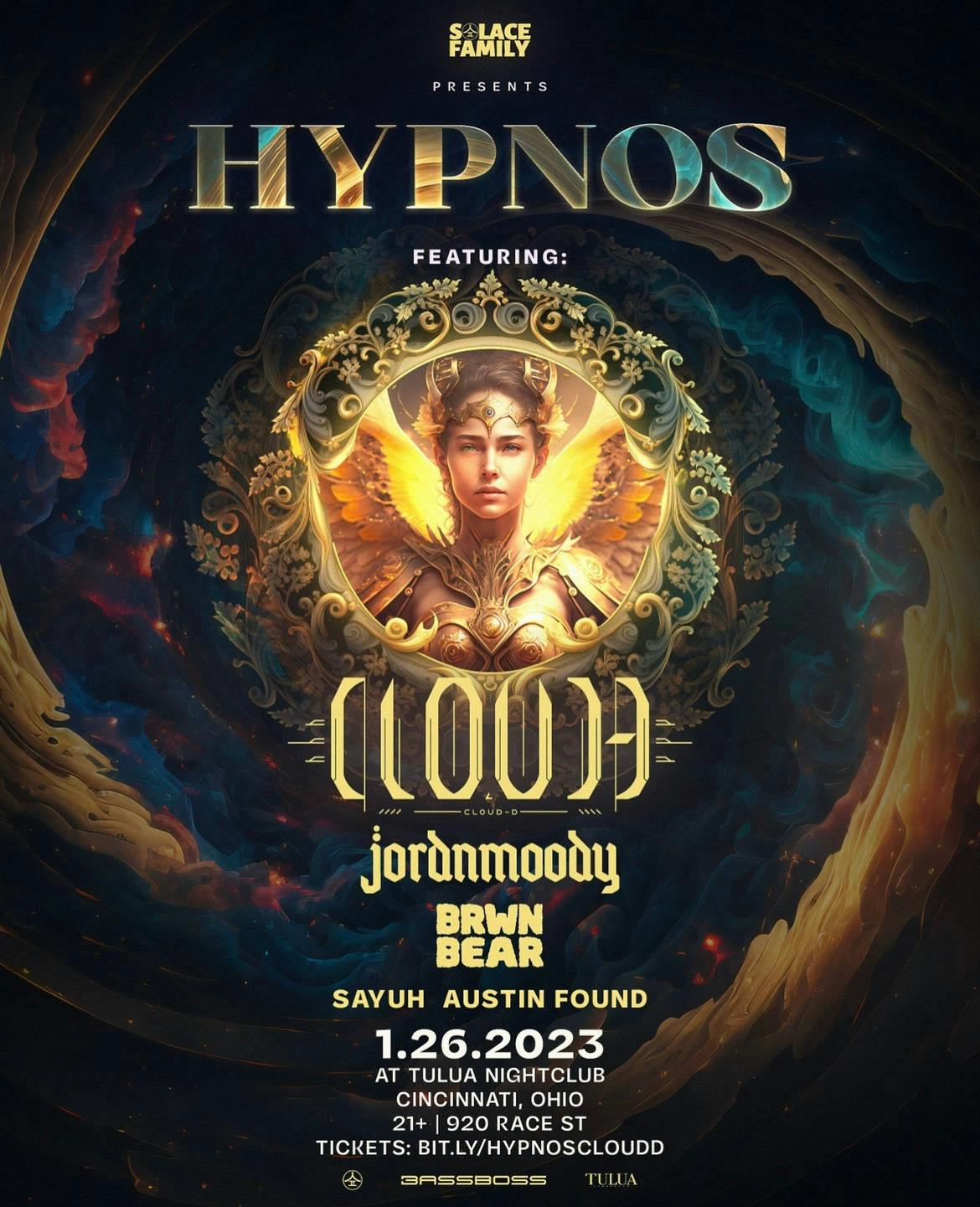 Solace Family Presents: HYPNOS w/ Cloud_d event banner