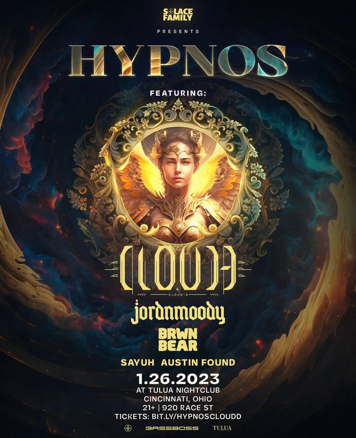 Solace Family Presents: HYPNOS w/ Cloud_d event banner