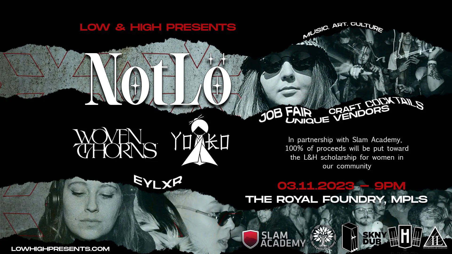 Low & High Presents: NotLo, Woven Thorns, Yoko, Eylxr event banner
