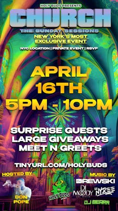 Holy Buds Presents - Church Sundays - April event banner