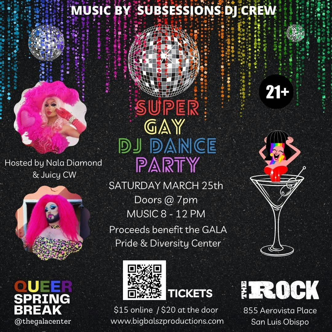 GALA Queer Spring Break DJ Dance Party event banner