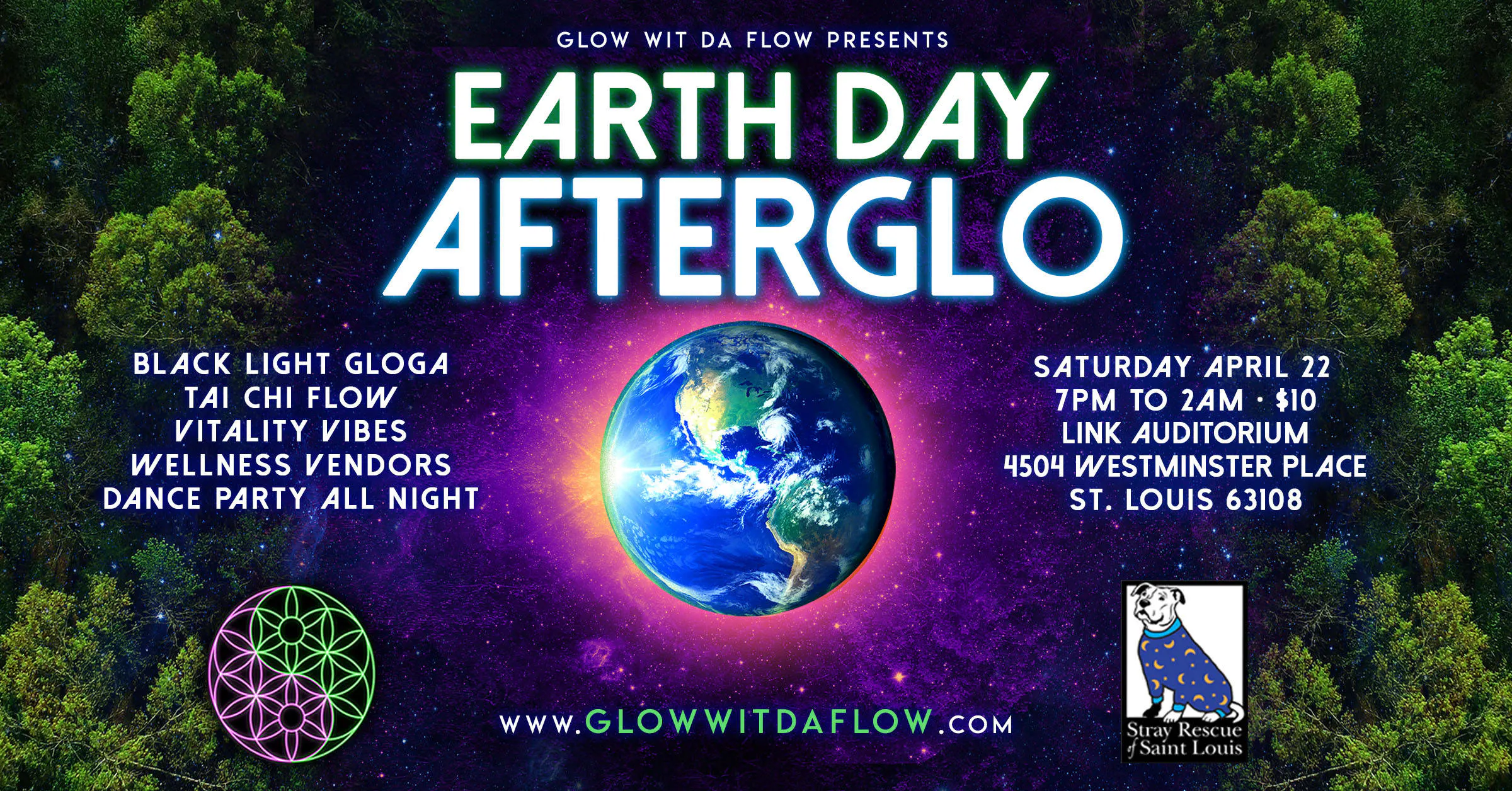 EARTH DAY: AFTERGLO event banner