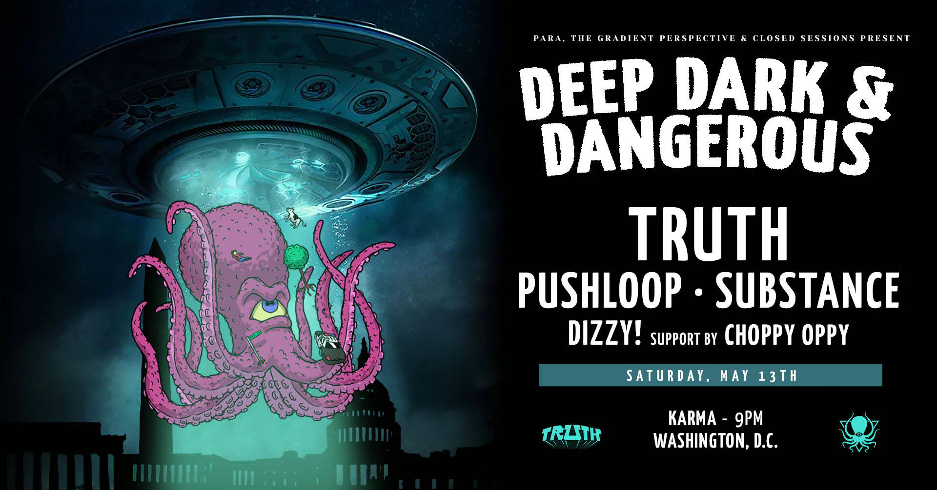 Deep Dark & Dangerous Takeover DC event banner