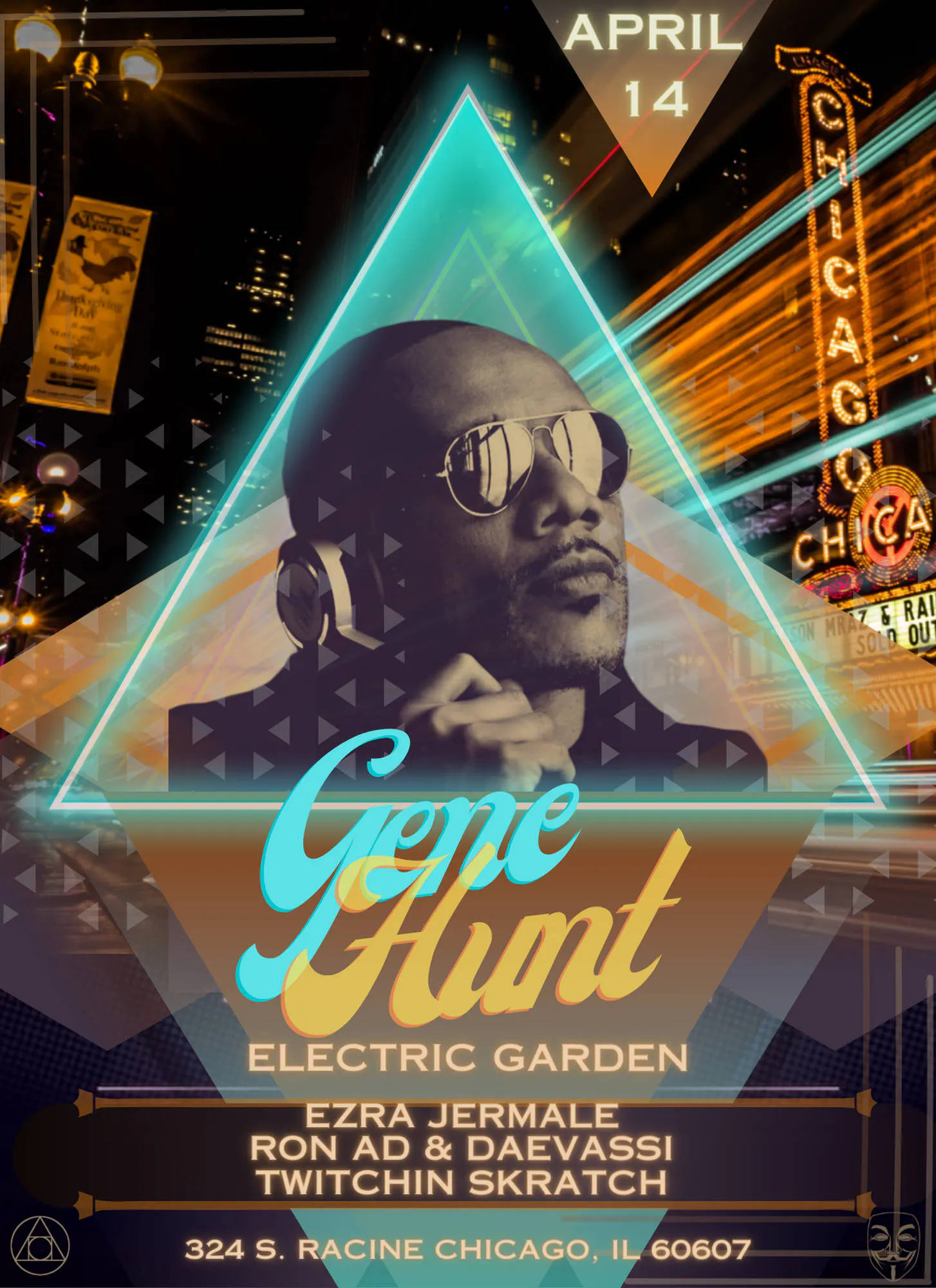 GENE HUNT at ELECTRIC GARDEN event banner