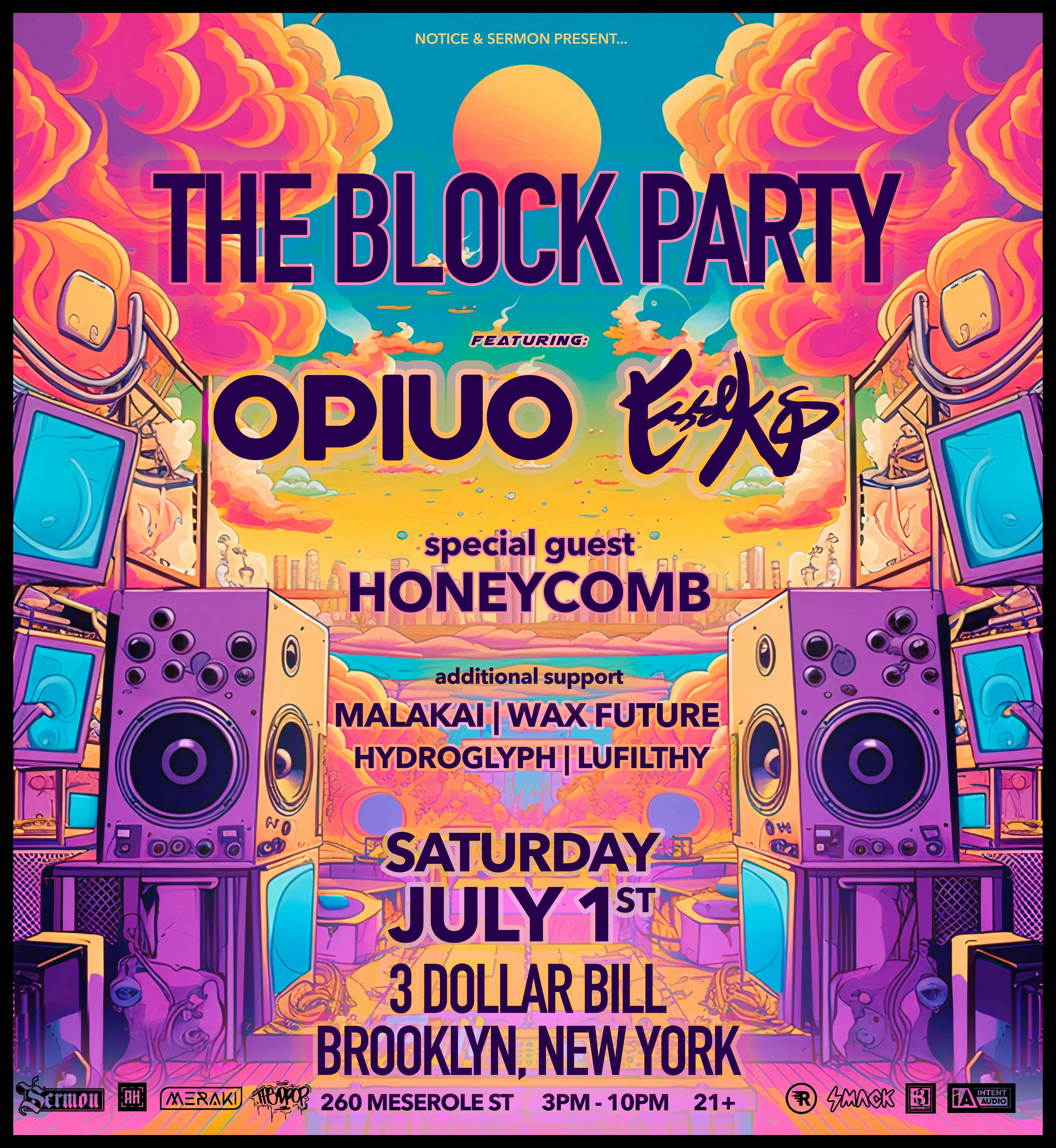 Notice & Sermon Presents The Block Party with Opiuo and Esseks (Artist