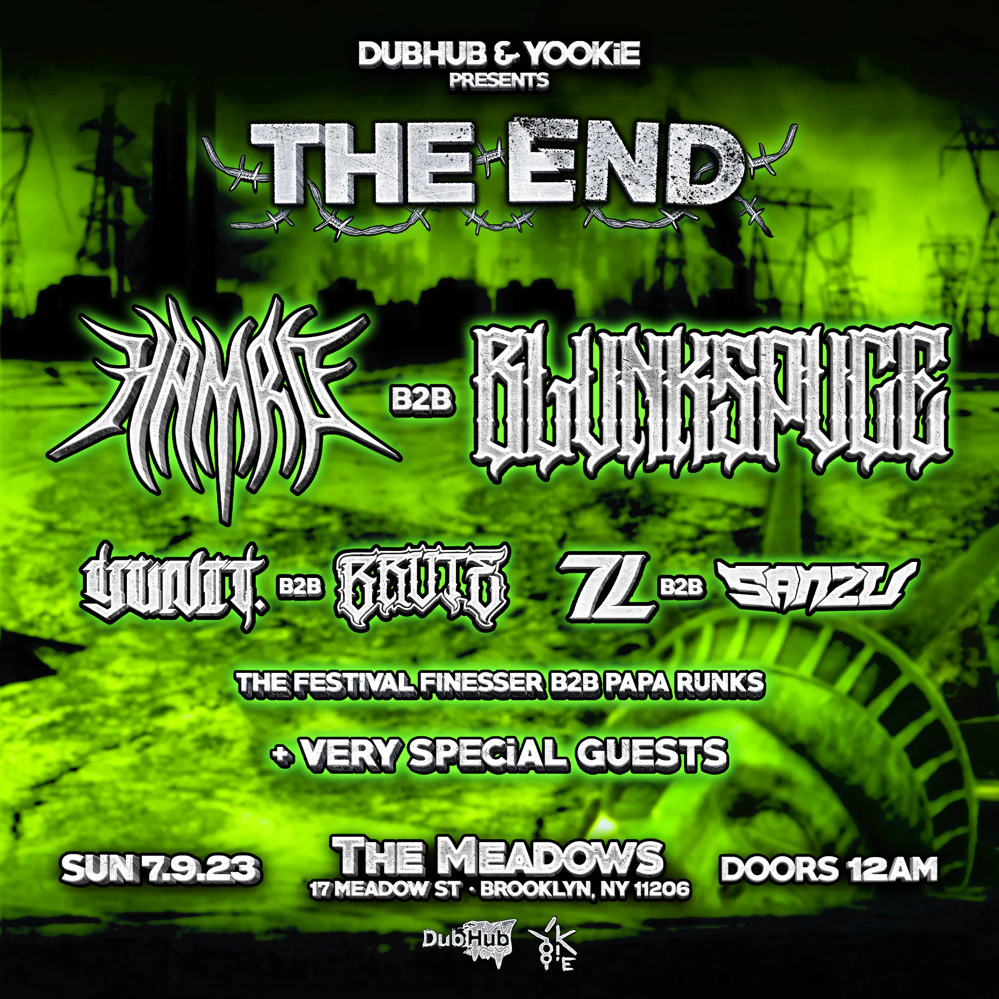 THE END event banner