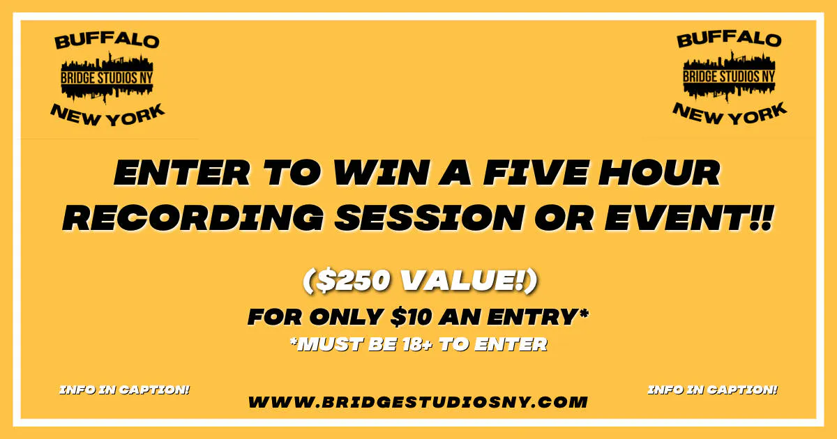 Five Hour Session Raffle: Presented By Bridge Studios NY event banner