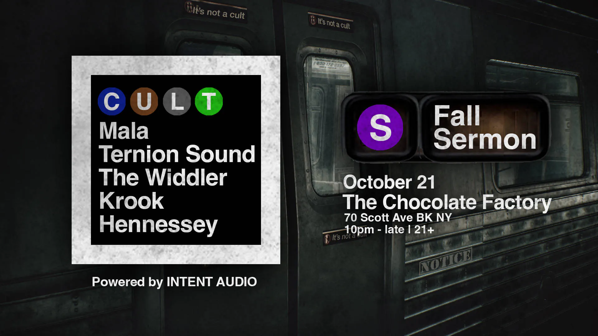 Fall Sermon ft. Mala + Ternion Sound + The Widdler event banner