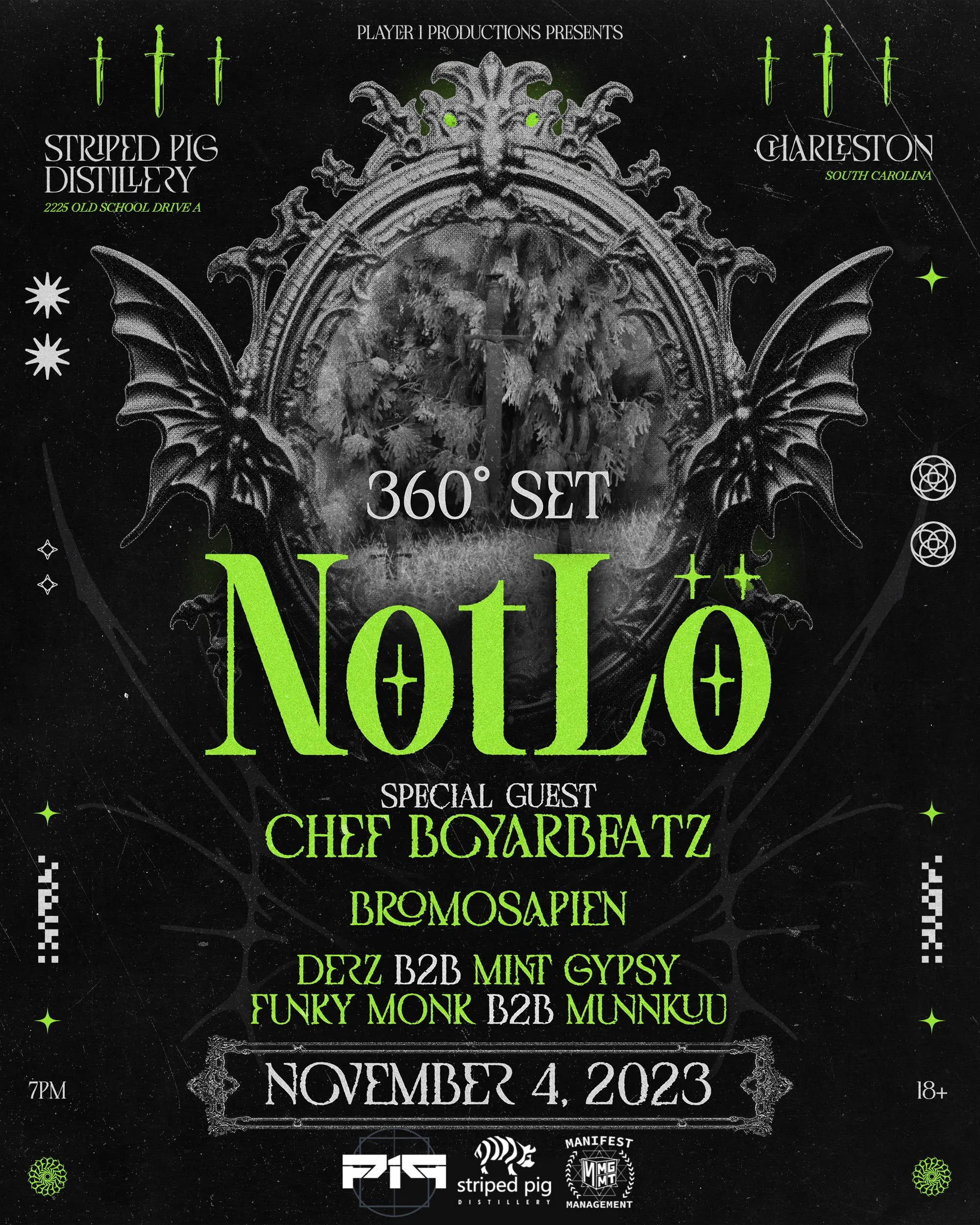 P1P Presents: NotLö 360° Set with Chef Boyarbeatz, Bromosapien, & more! event banner