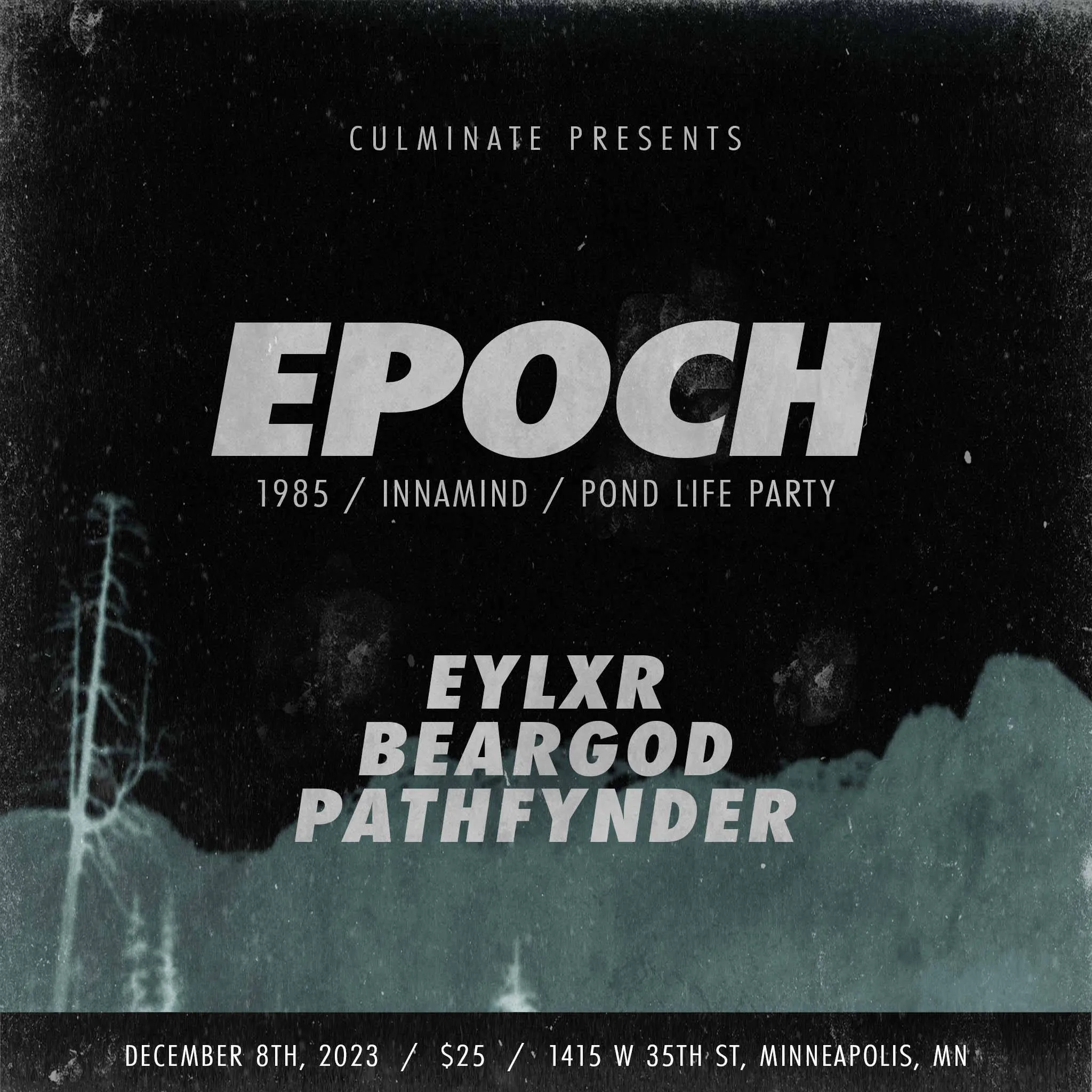 Epoch (NZ) w/ eylxr, Beargod, Pathfynder event banner