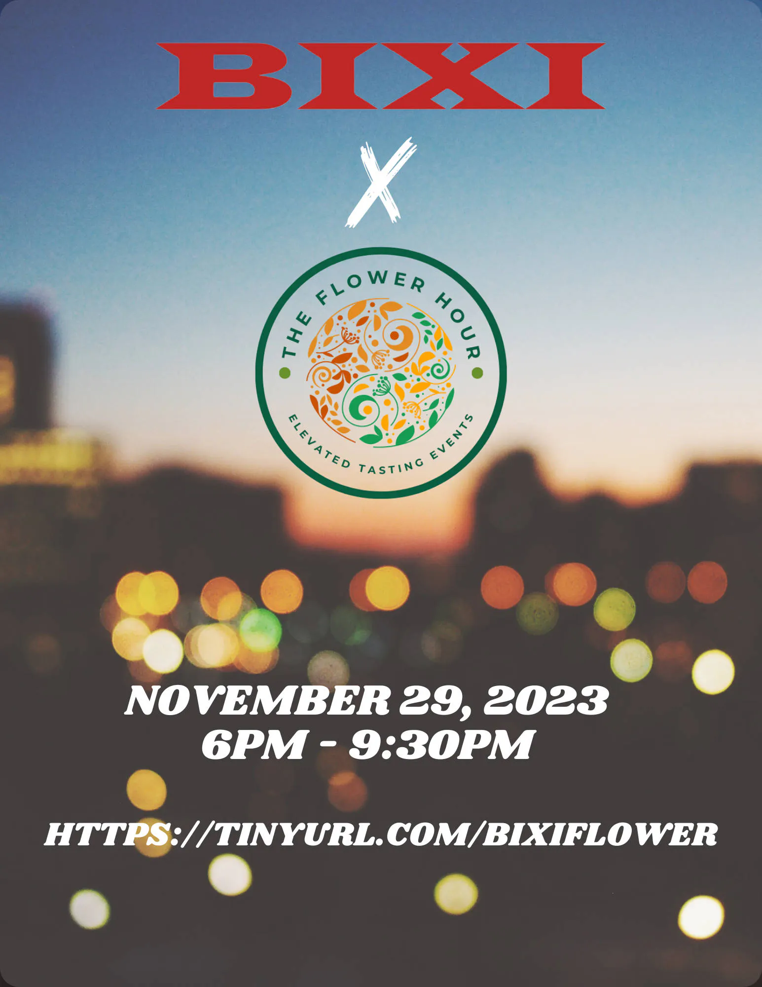 The Flower Hour x Bixi Harlem event banner