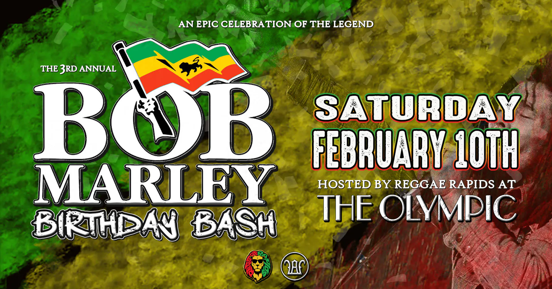 3rd Annual Bob Marley Birthday Bash event banner