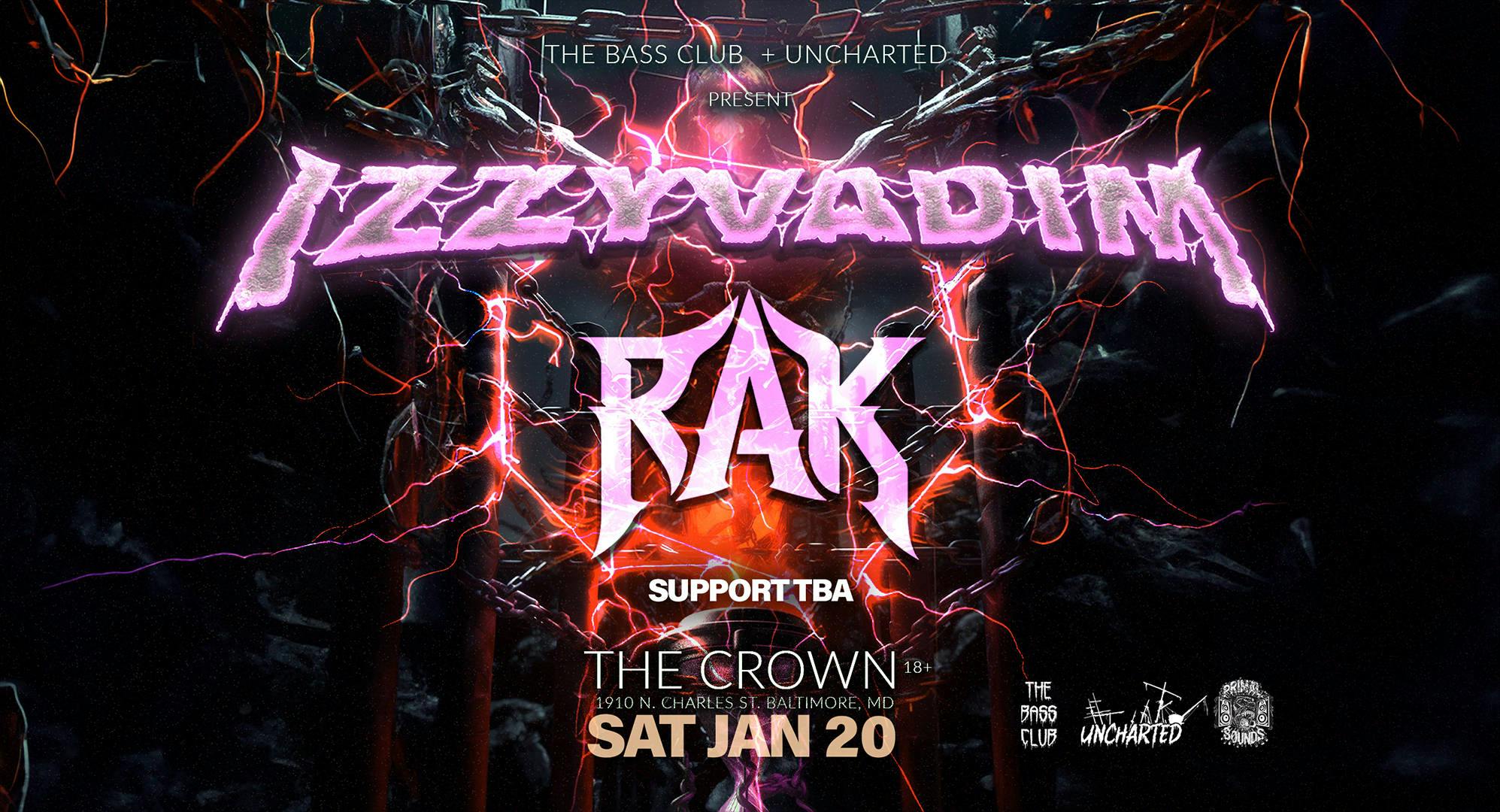 The Bass Club & Uncharted Promo presents Izzy Vadim + Rak event banner