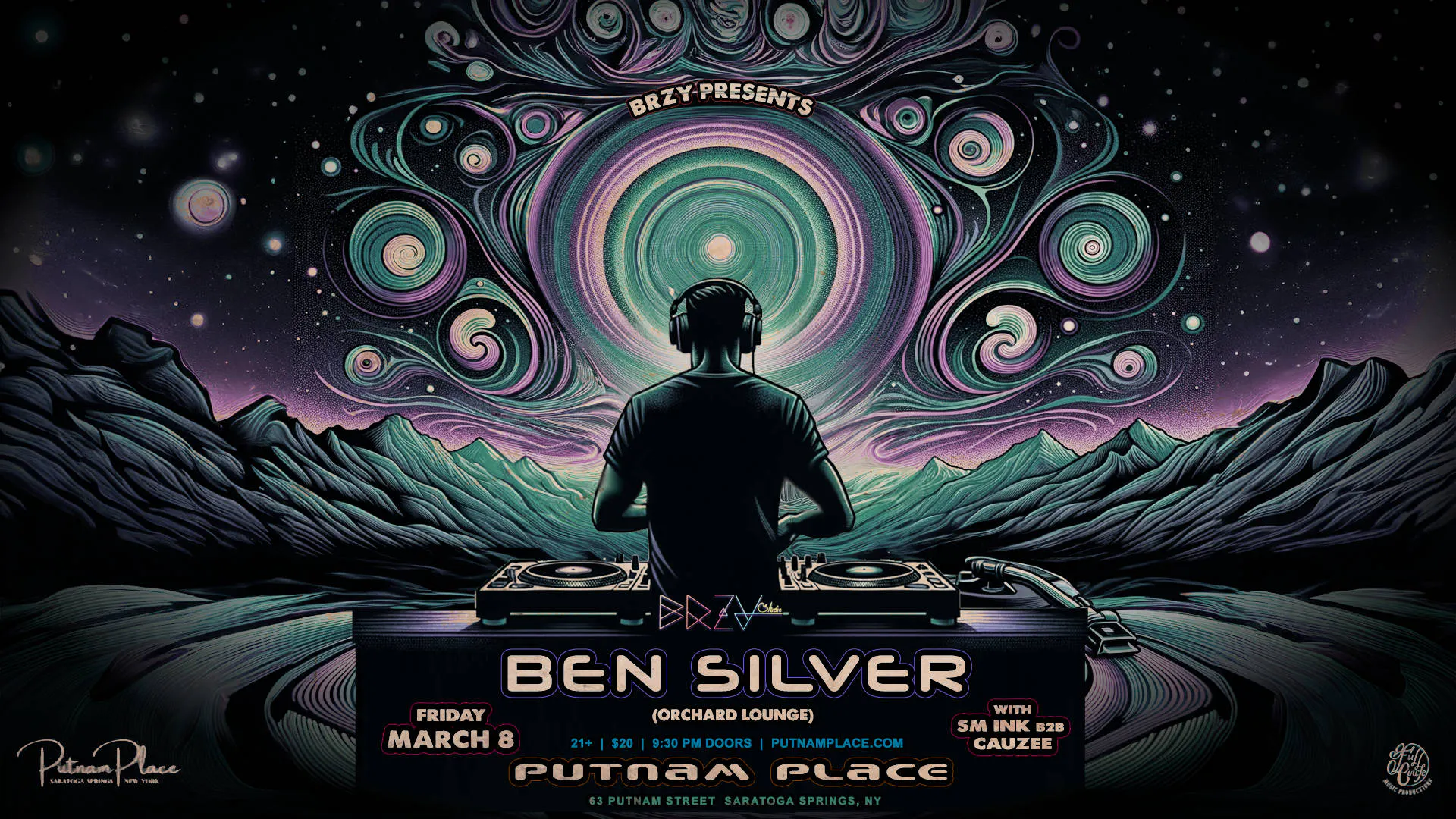 BRZY Studio Productions Presents Ben Silver (Orchard Lounge) w/ SM Ink B2B Cauzee event banner