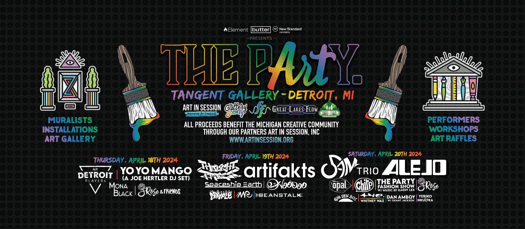 the pARTy - A Non-Profit Music & Arts Festival (Detroit, MI) event banner