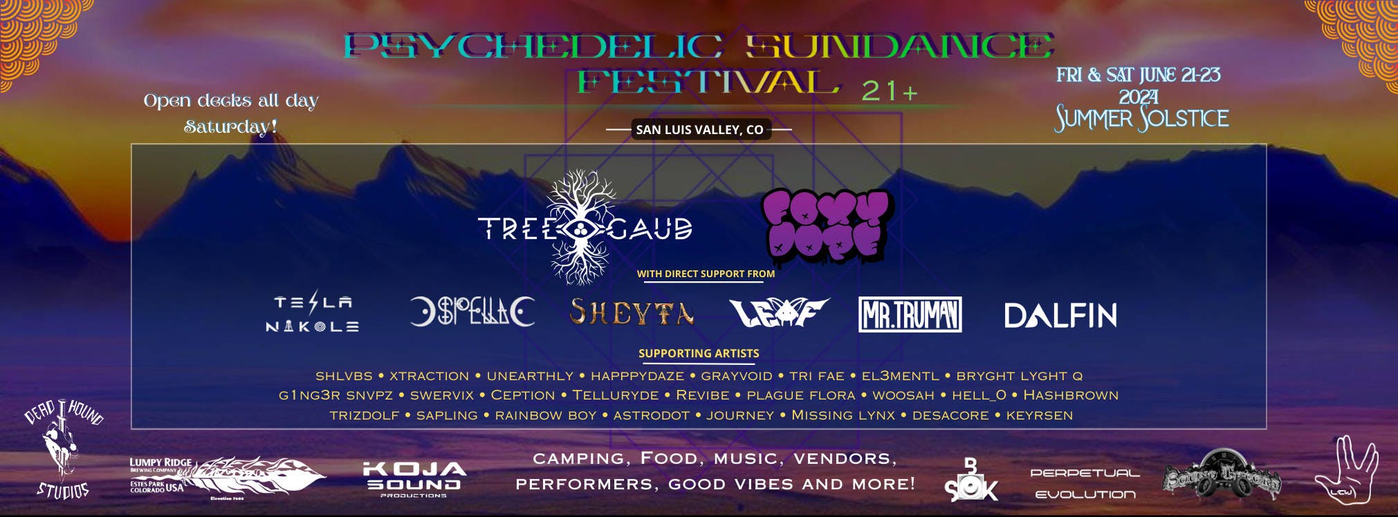 Psychedelic Sundance - A Summer Solstice Bass Festival (21+) event banner