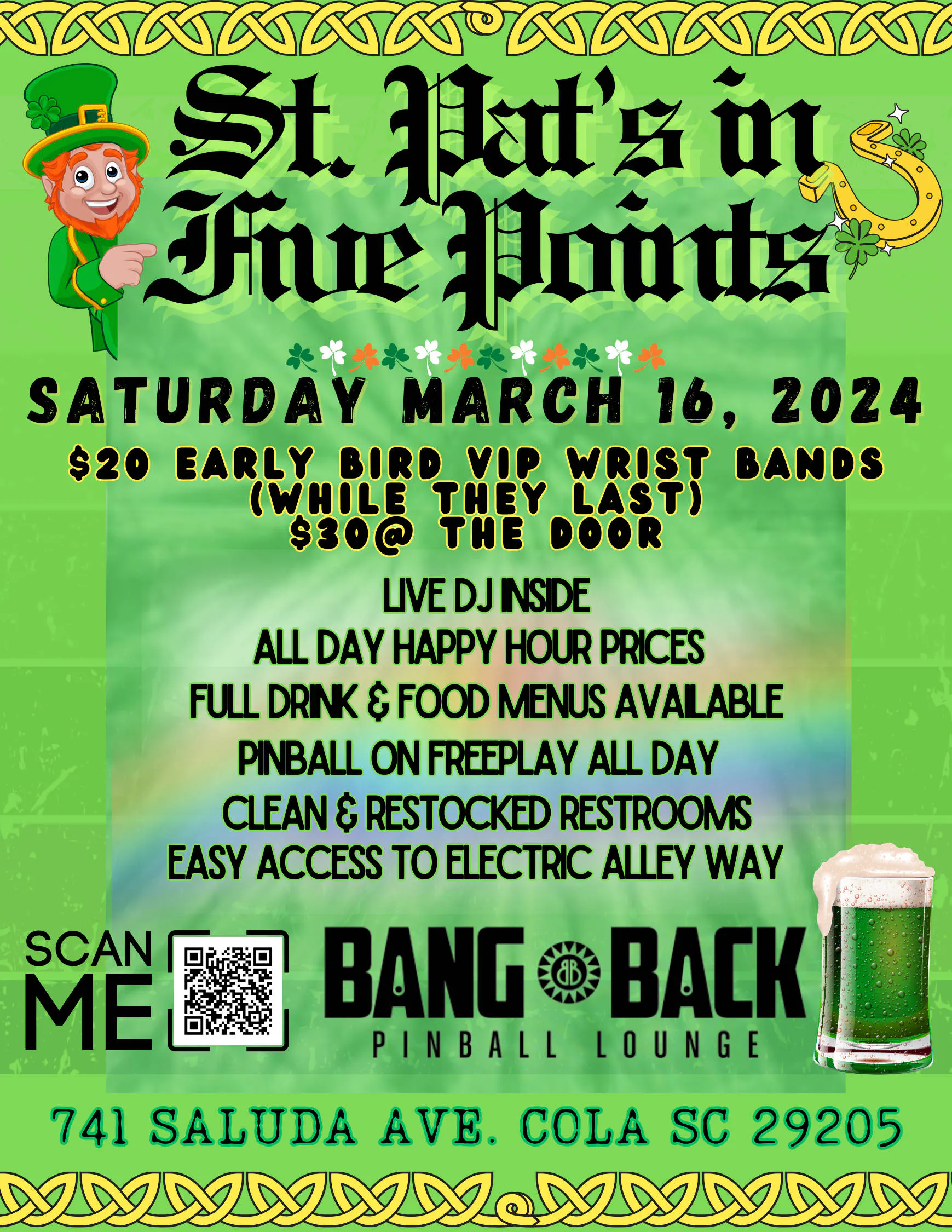 Bang Back VIP @ St. Pat's Five Points event banner