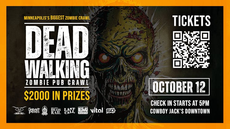 DEAD WALKING | Zombie Pub Crawl event banner