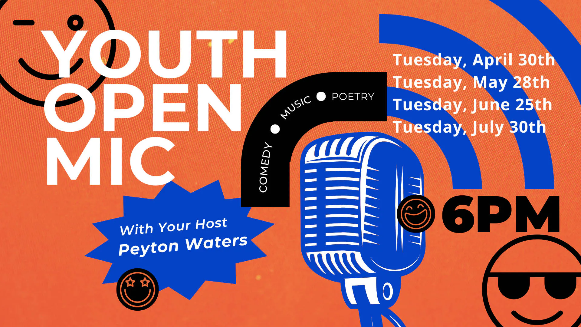 Youth Open Mic Hosted by Peyton Waters event banner