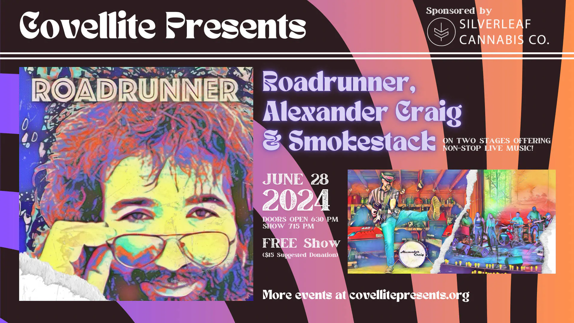 Roadrunner w/ Alexander Craig and Smokestack event banner