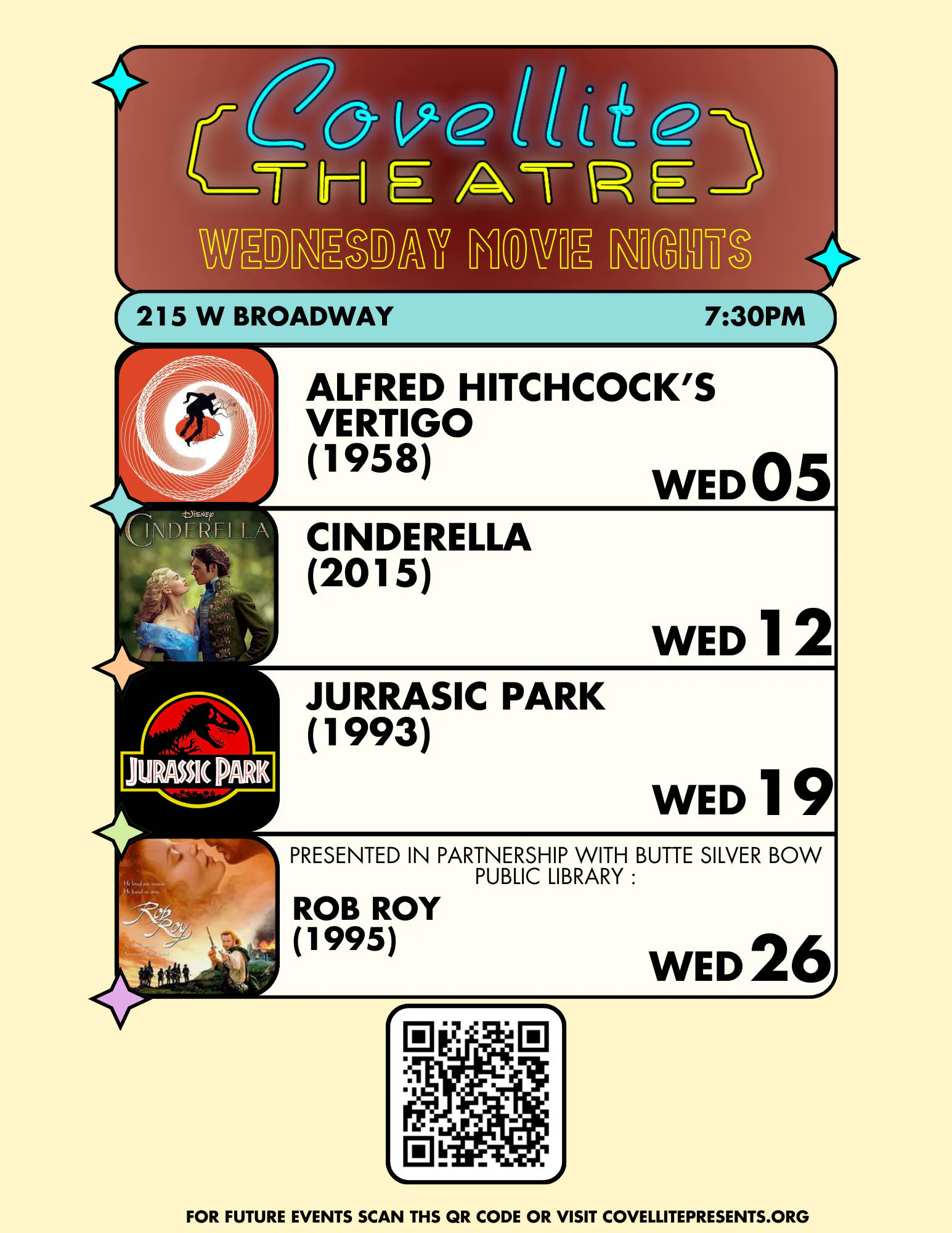 Covellite Movie Nights - Jurassic Park (1993) event banner