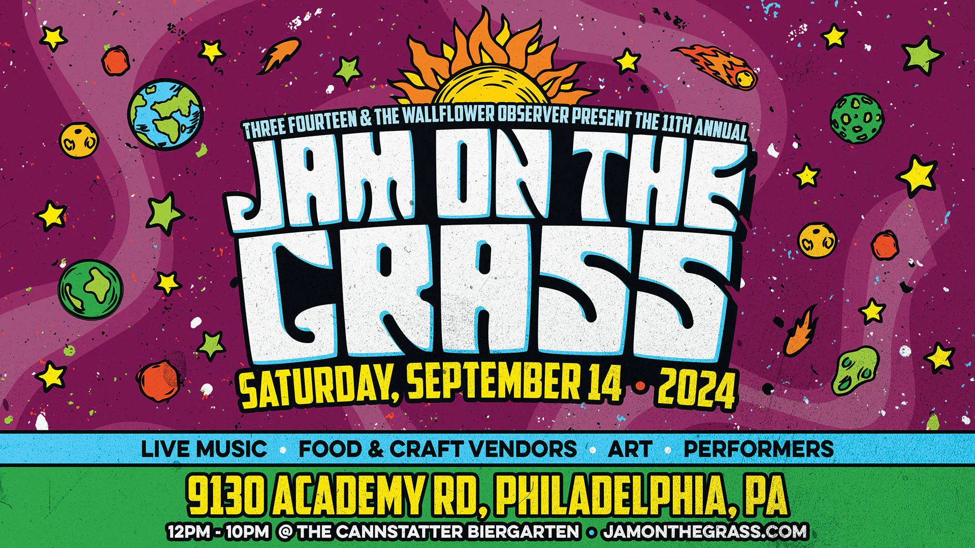11th Annual Jam On The Grass Music Festival event banner
