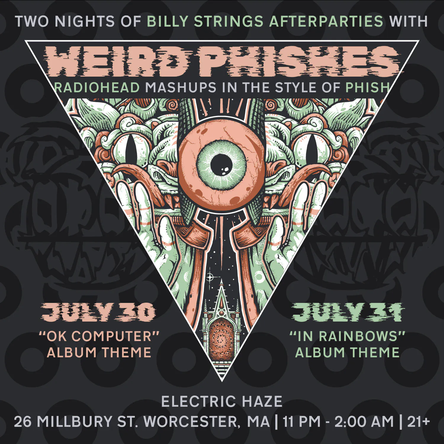 Billy Strings After party W/ Weird Phishes (Ok Computer Album Theme) Night 1 event banner