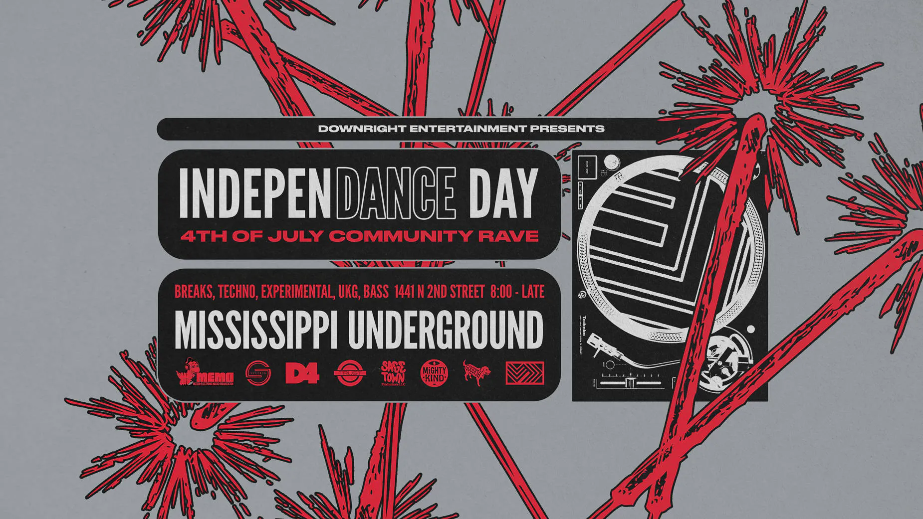 IndepenDance Day | 4th Of July | Community Rave event banner