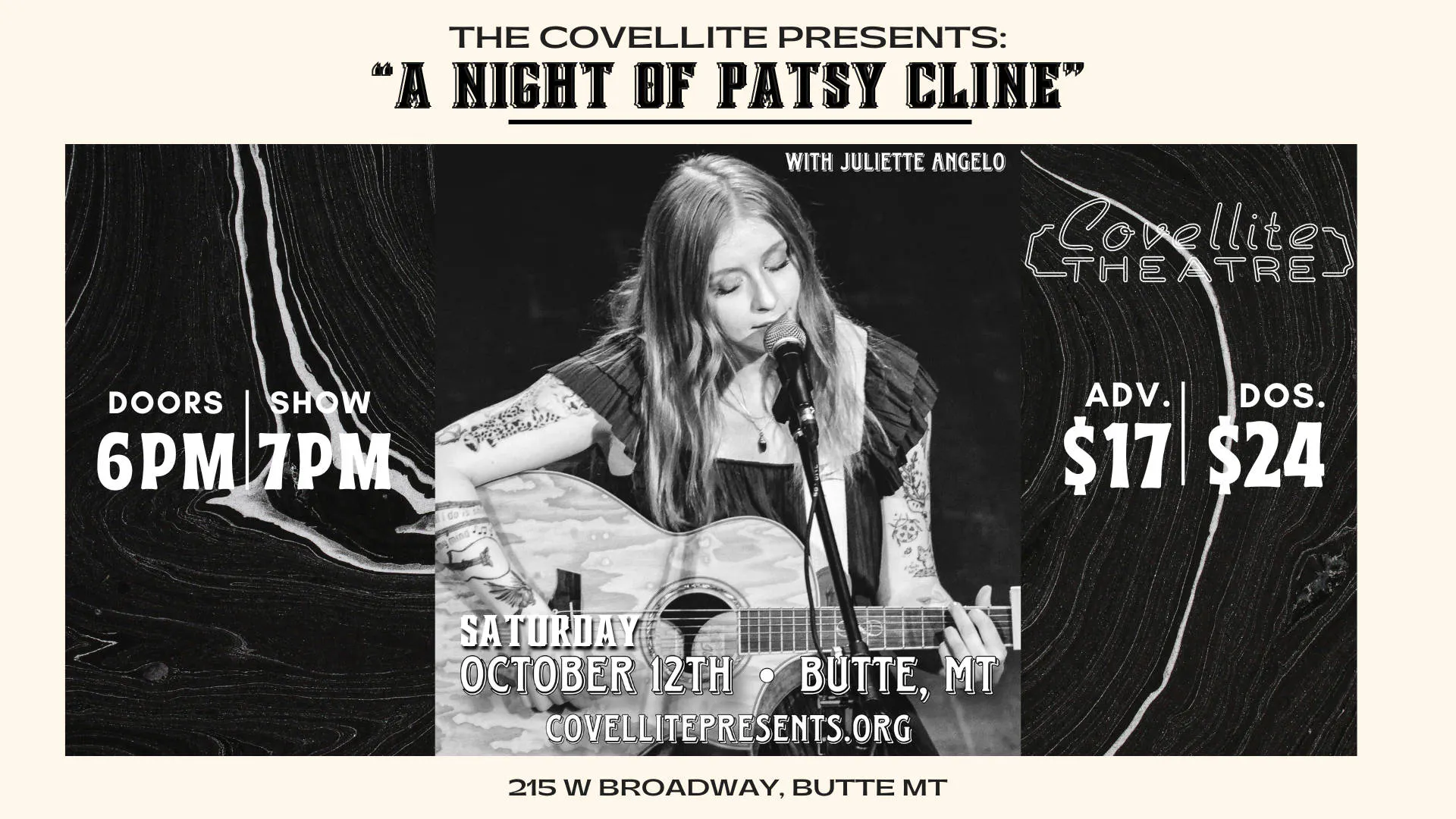 A Night of Patsy Cline with Juliette Angelo event banner