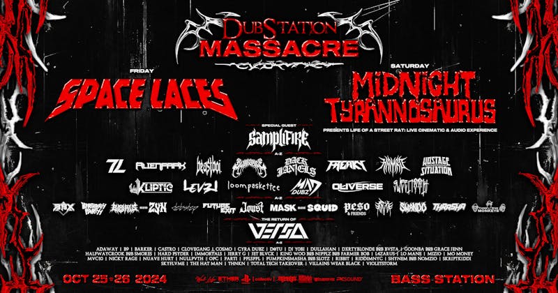 DUBSTATION MASSACRE 2024 event banner