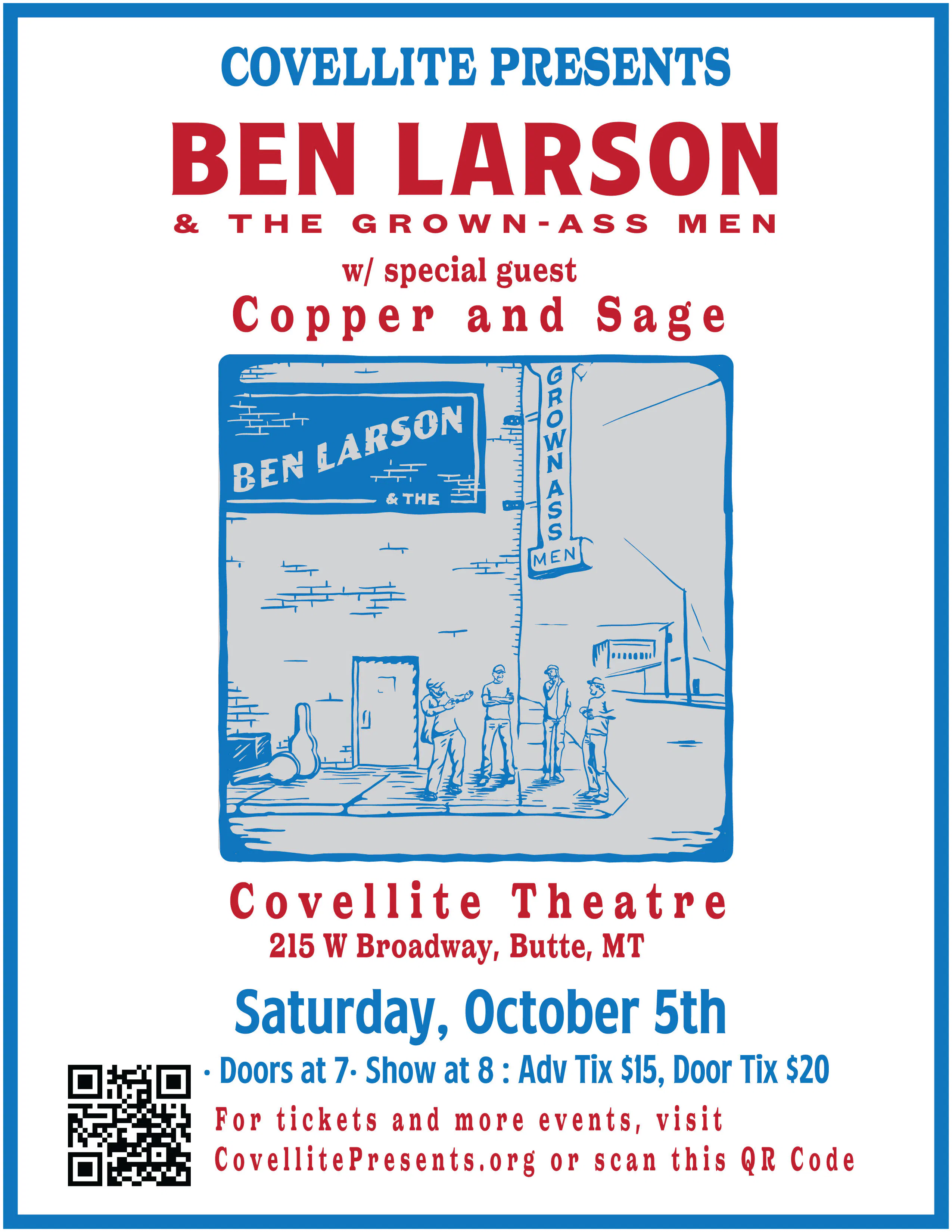 Ben Larson & the Grown Ass Men w/ Copper and Sage event banner