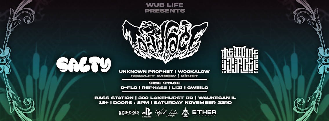 TOADFACE + SALTY + MEDICINE PLACE AT BASS STATION event banner