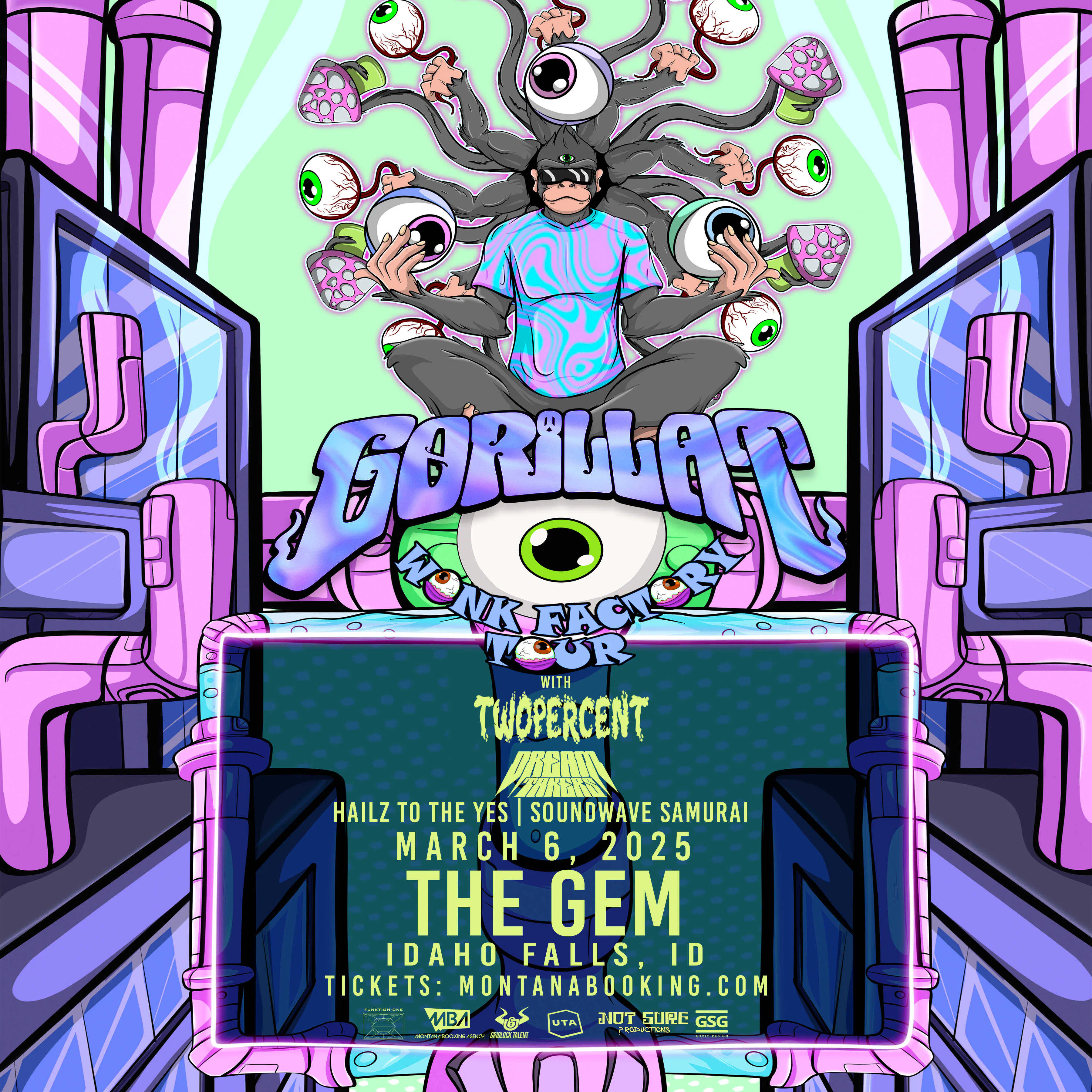 GorillaT Wonk Factory Tour event banner