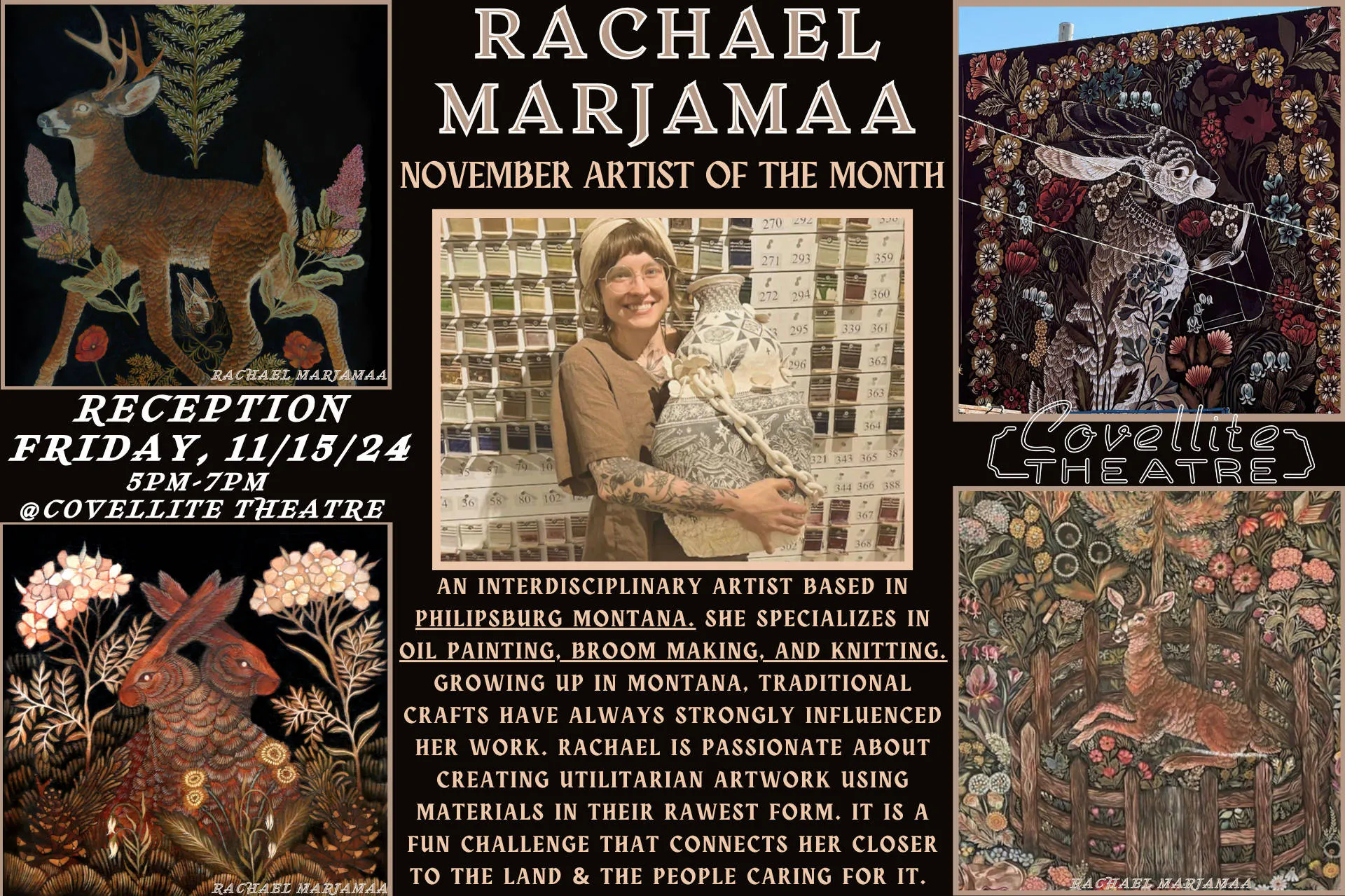 Rachael Marjamaa Artist Reception event banner