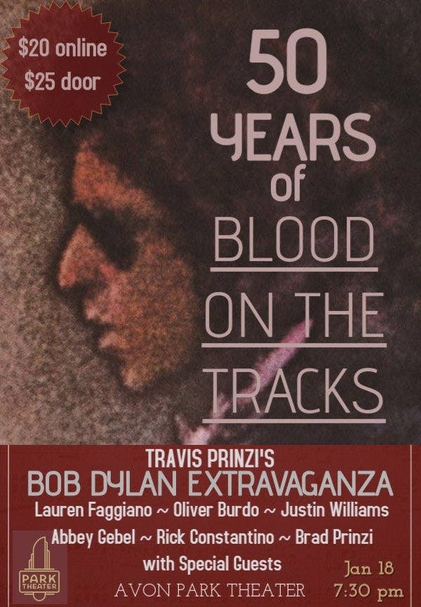 50 Years of Blood On The Tracks event banner