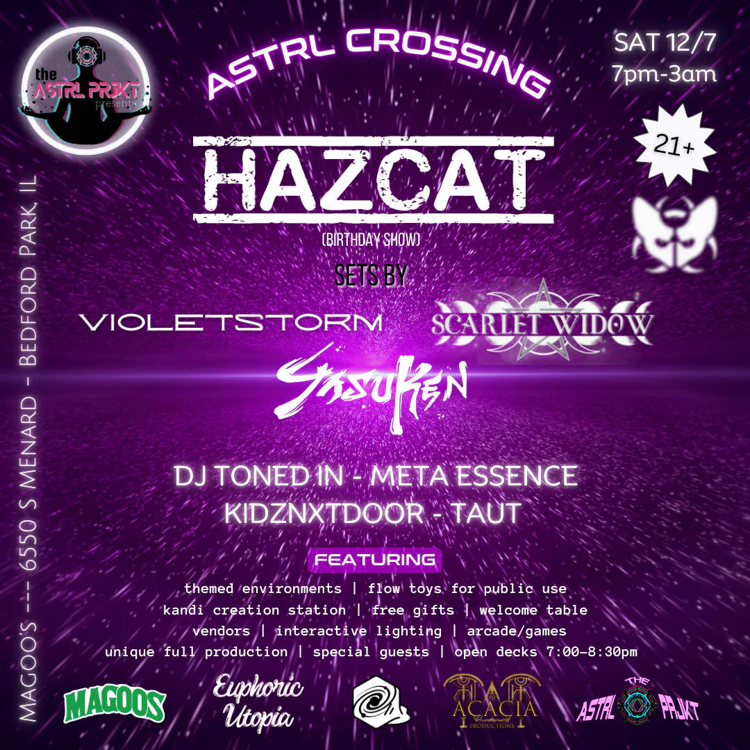 The Astrl Prjkt Presents: Astrl Crossing - HazCat event banner