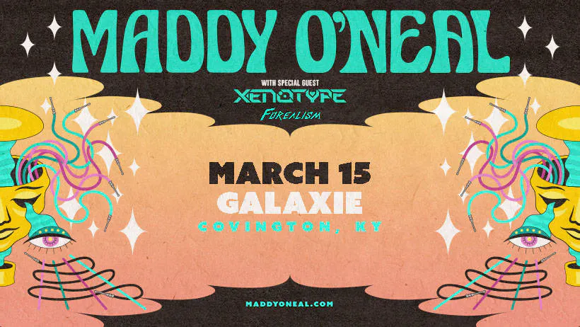Maddy O'Neal at Galaxie Covington event banner