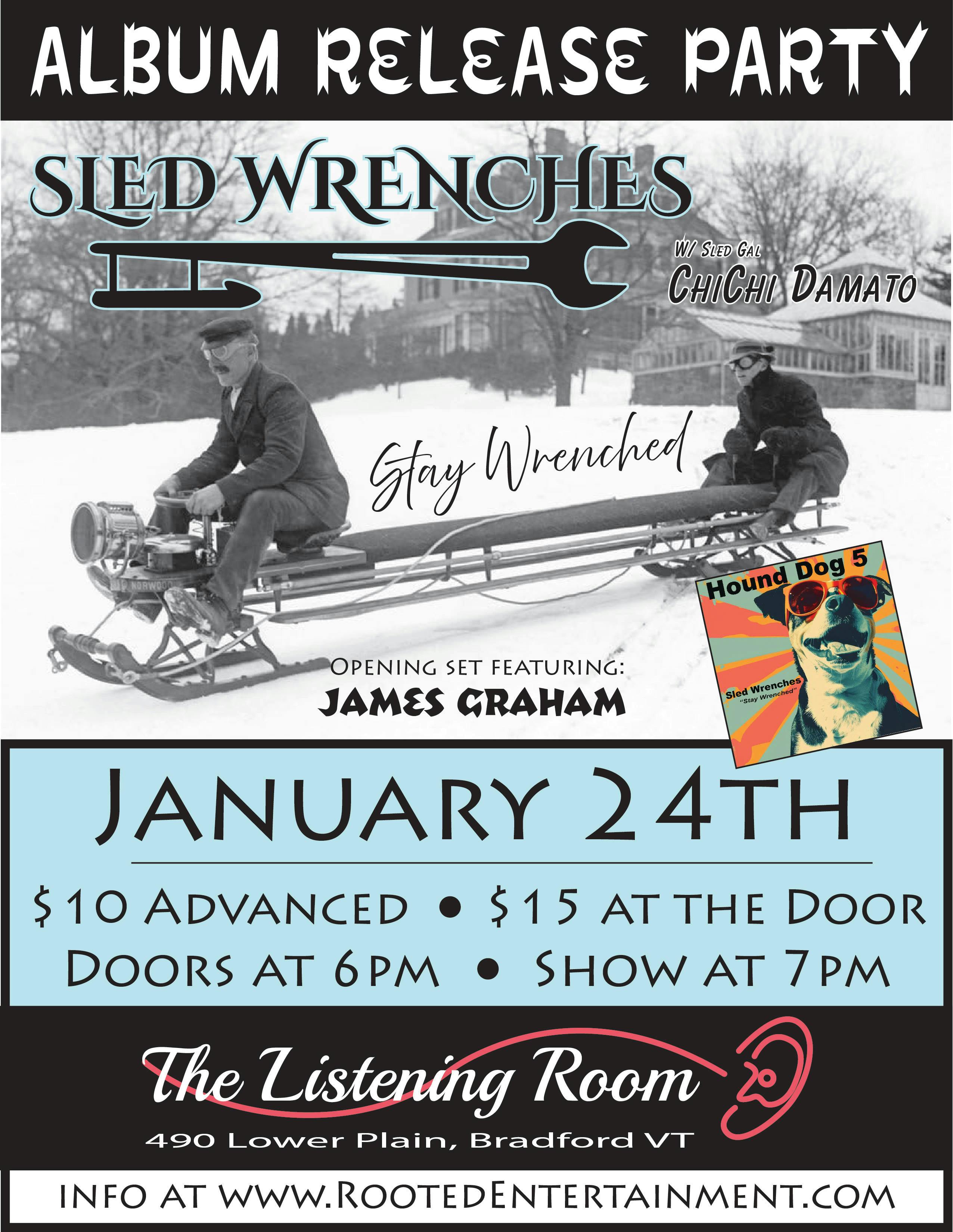 The Sled Wrenches Album Release Party at The Listening Room event banner