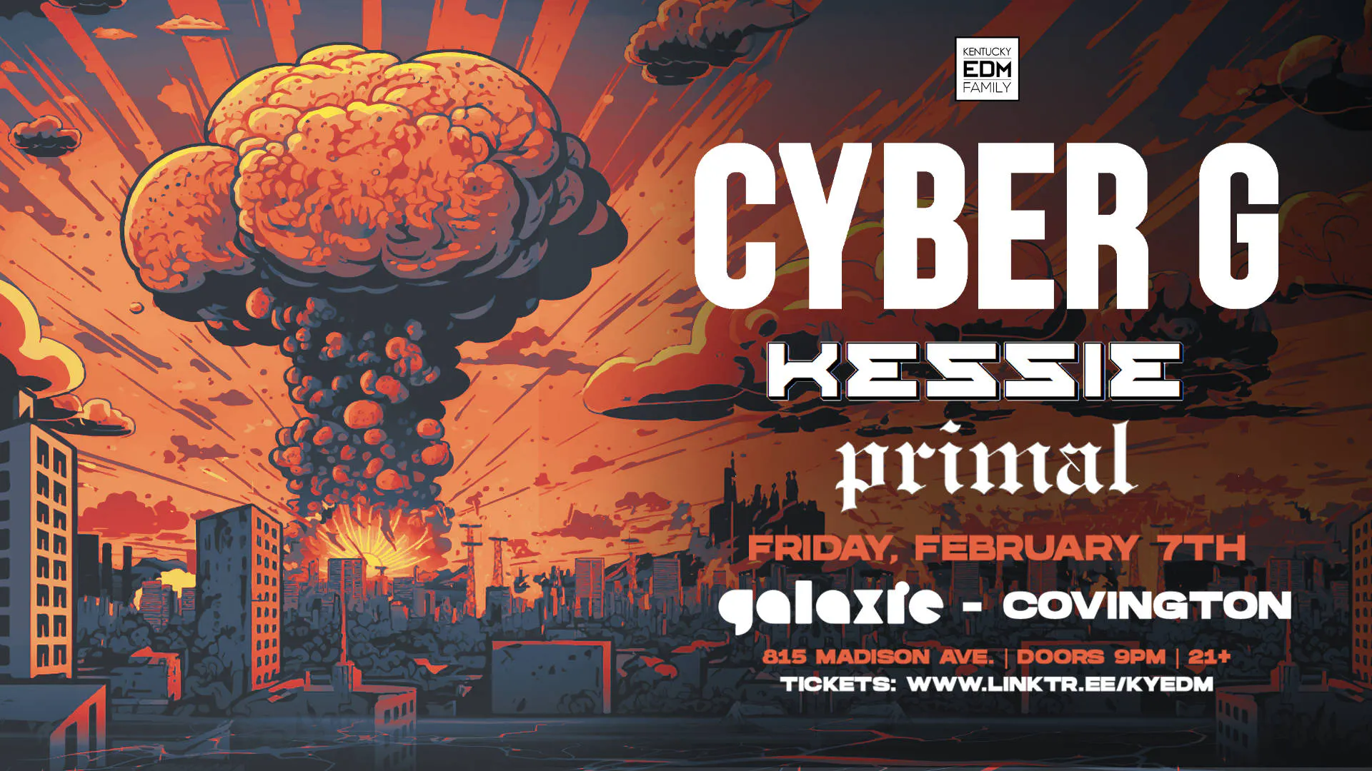 Cyber G w/ Kessie & Primal event banner