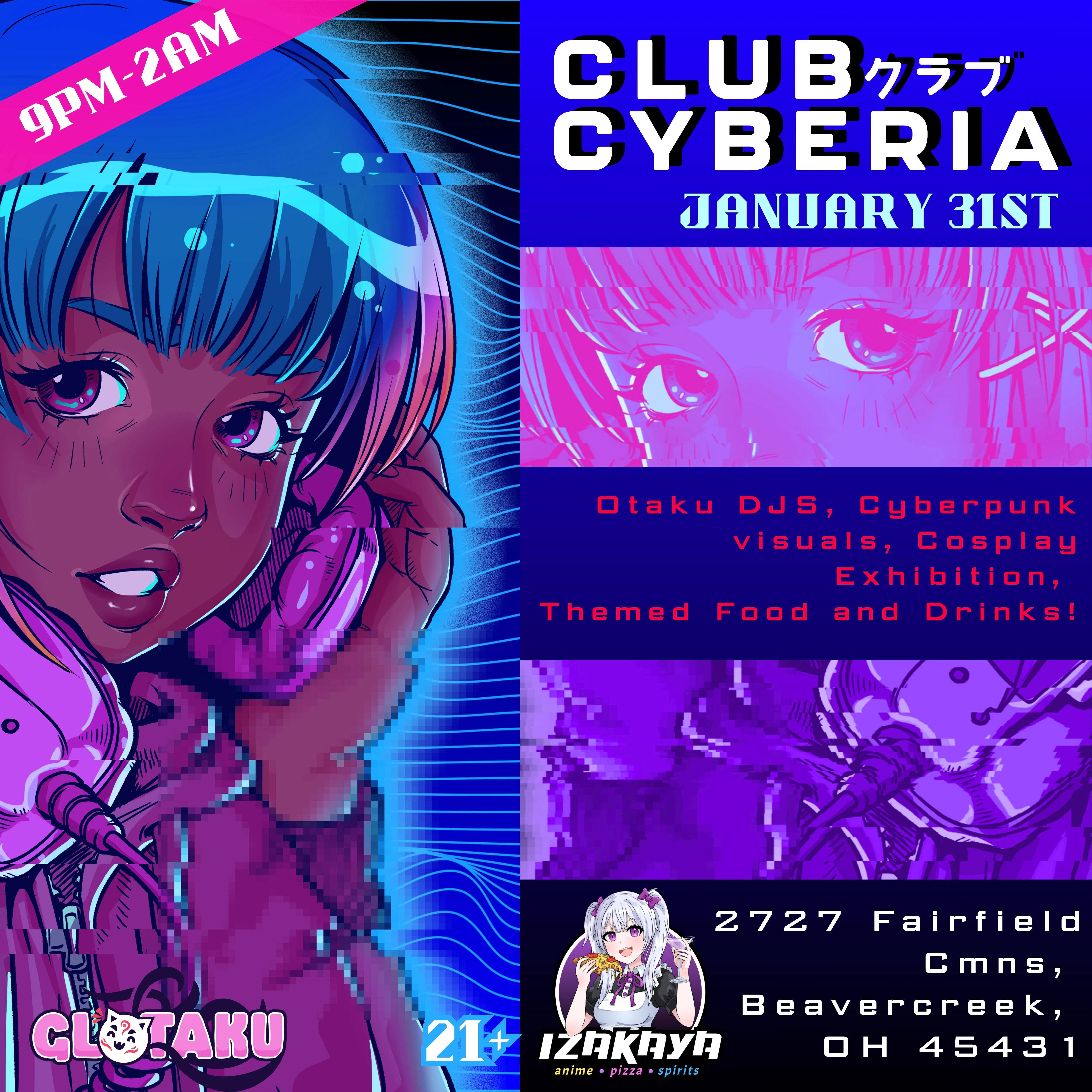 Glotaku x Isekaiya: Club Cyberia (Cosplay Rave) event banner