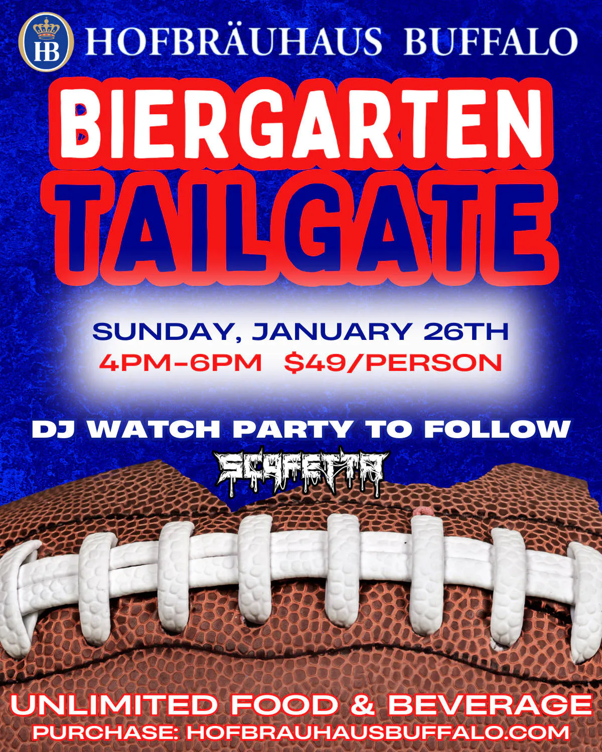 Biergarten Tailgate - AFC Championship Game event banner