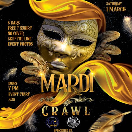Mardicrawl 2025 Sponsored by WhiteClaw event banner