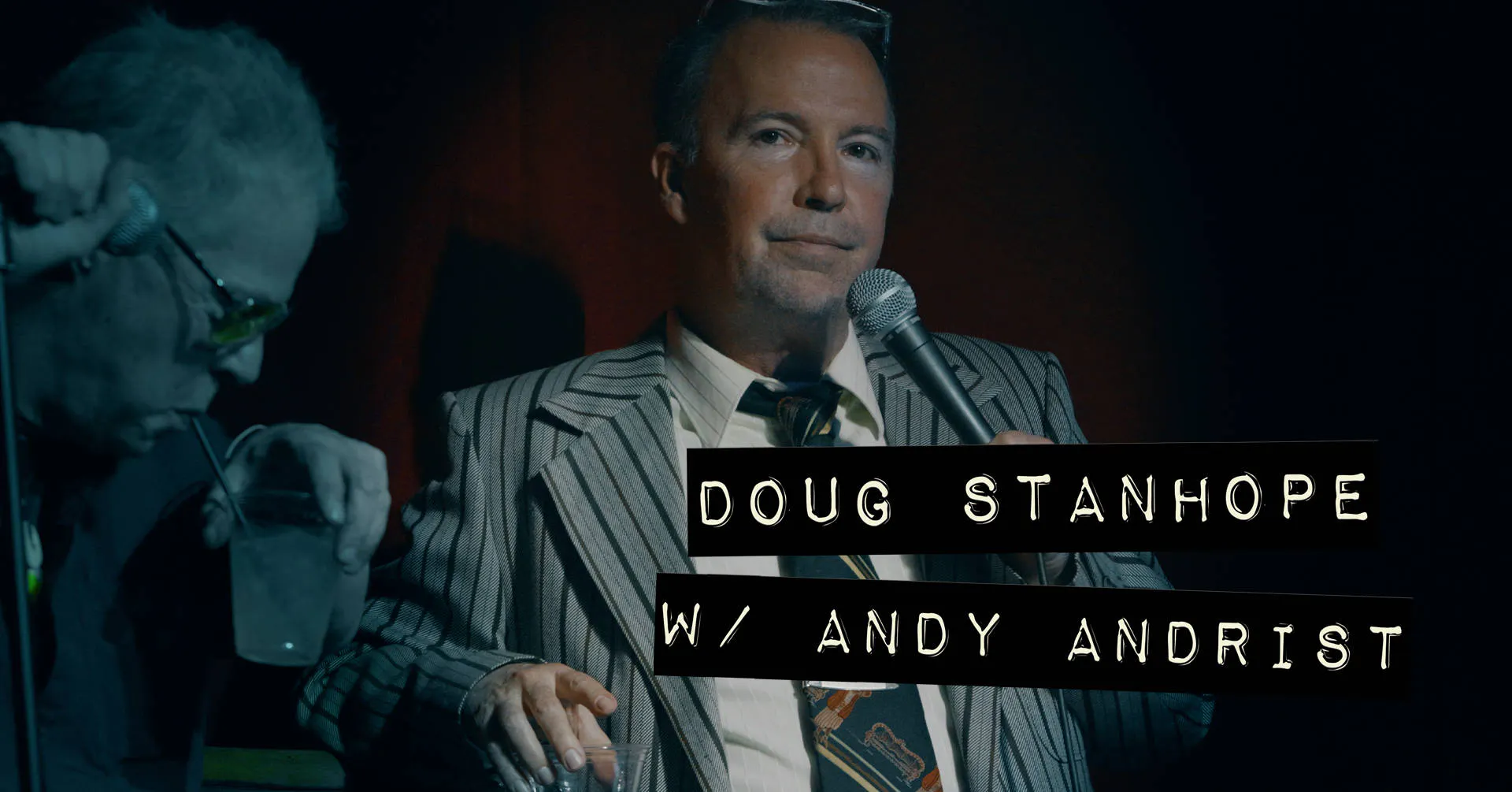 Doug Stanhope w/ Andy Andrist at Bee's Knees event banner