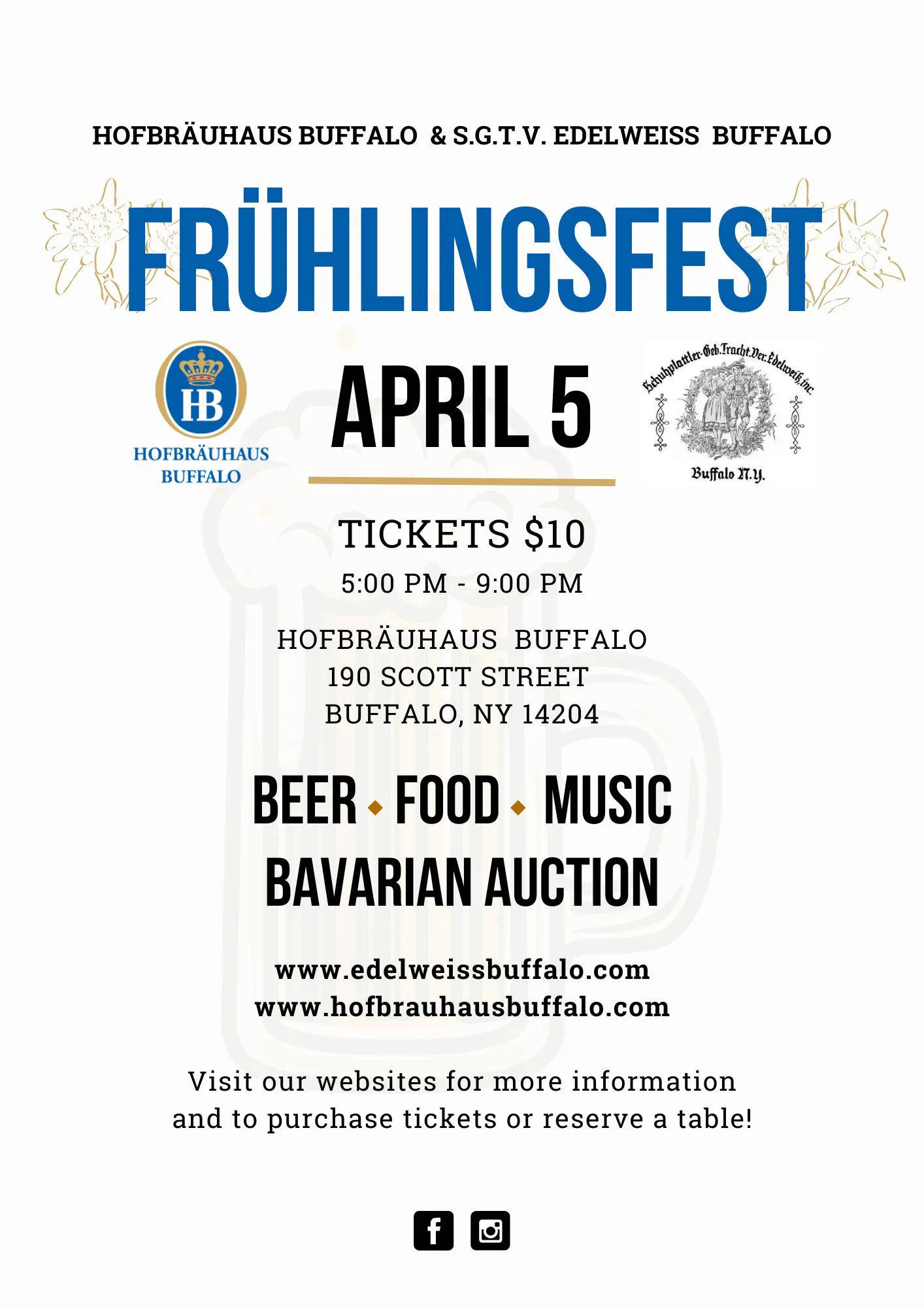 Frühlingsfest at Hofbräuhaus Buffalo event banner