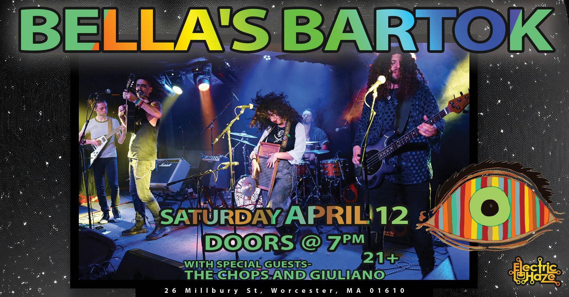 Bellas Bartok w/ The Chops & Giuliano event banner